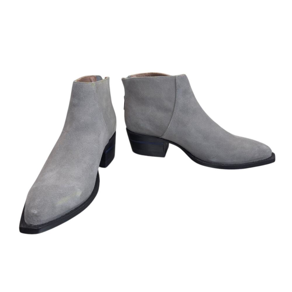 Alvies Cowboy Booties Nubuck Duval Light Green Western Womens Rear Zip 10B
